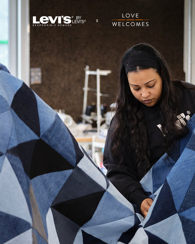Levi’s® by Levi’s® x Love Welcomes Patchwork Blankets