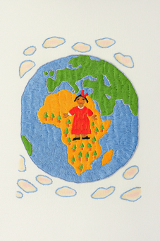 Hand-Embroidered “Women for Peace” Art – Supporting Peace & Justice | Original & Fine Art Print Available