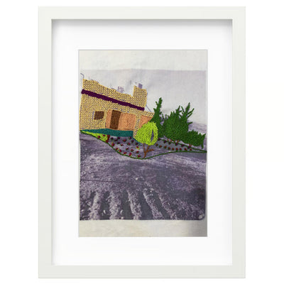 Hand-Embroidered Artwork Homeland by Refugee Women | Stitching My Story – Alsama Studio, Lebanon
