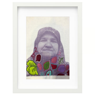 Hand-Embroidered Artwork of Home is Family by Refugee Women | Stitching My Story – Alsama Studio, Lebanon