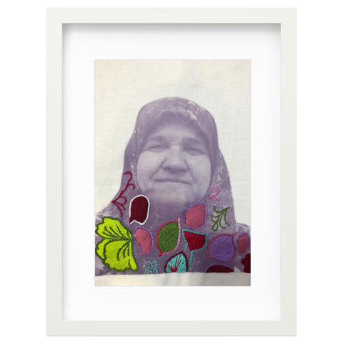 Hand-Embroidered Artwork of Home is Family by Refugee Women | Stitching My Story – Alsama Studio, Lebanon