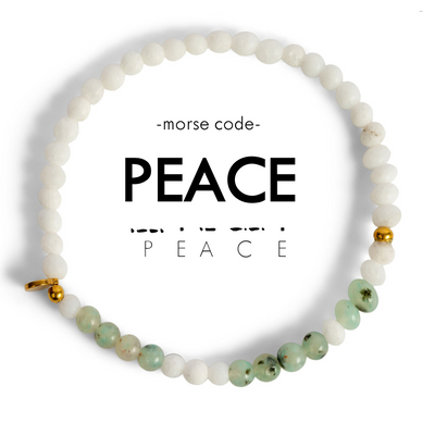 Peace Morse  Code Bracelet