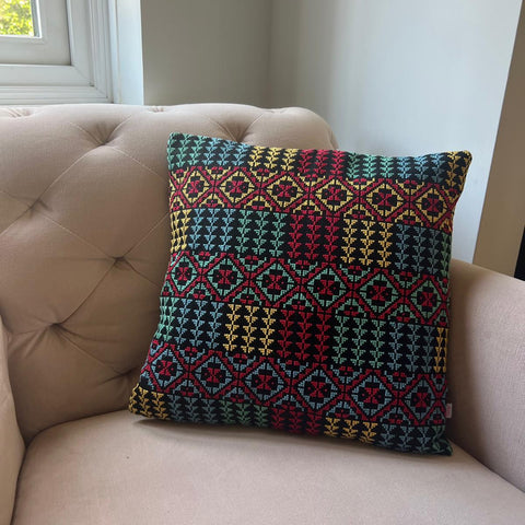 Unity Stitch Pillow – Handcrafted by Refugee Mothers | Supports Education with Alsama Project (Copy)