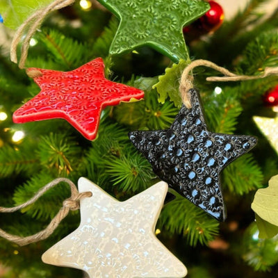 Ceramic christmas tree stars for Palestine