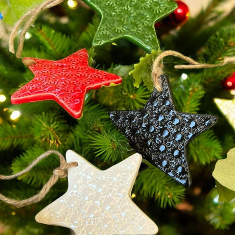 Ceramic christmas tree stars for Palestine