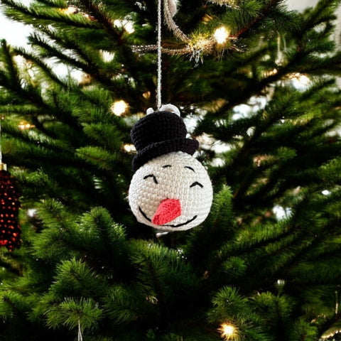 Hand Crocheted Snowman decoration