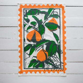 Nutmeg Stamp Print Tea Towel