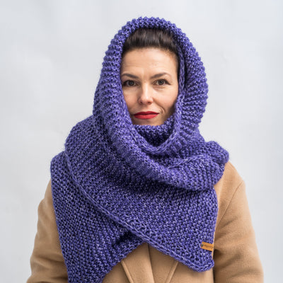 Handmade Wool-Blend Scarf – Knitted by Women Artisans in Ukraine