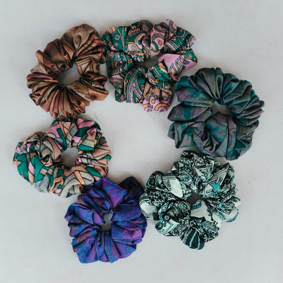 Upcycled Sari Scrunchie – Assorted Colors