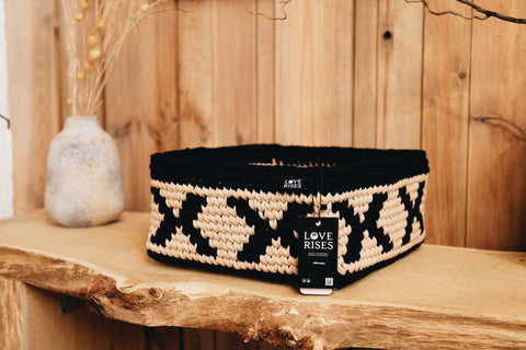 Handknitted X’s Basket – Handmade by Ukrainian artisans