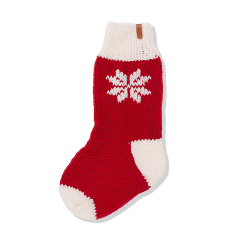 Red Stocking with Snowflakes