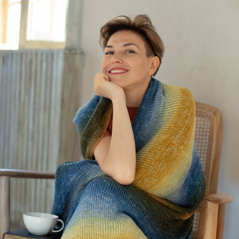 Knitted Blanket - Ukrainian Artisans from Love Rises - Love Welcomes