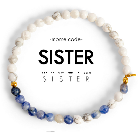 SISTER Morse Code Bracelet | Ethically Made in Thailand - Love Welcomes