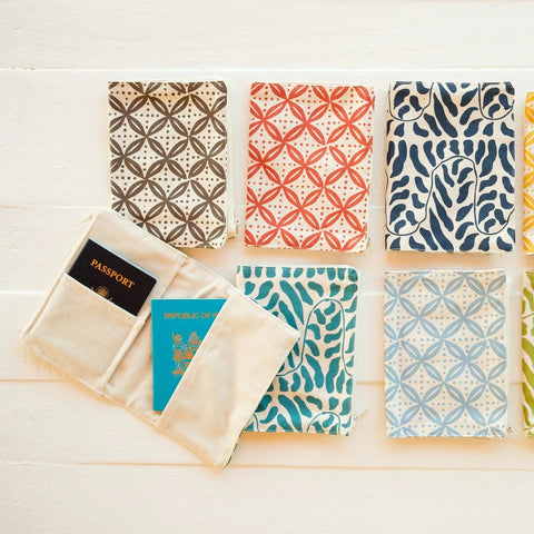 Handprinted Passport Cover - Handmade in Fiji