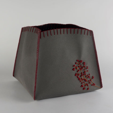Grey Medium Planter - Love Welcomes