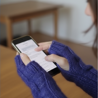 Handmade Wool-Blend Fingerless Gloves – Knitted by Women Artisans in Ukraine