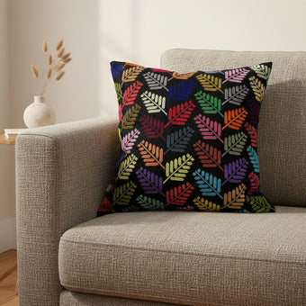 Olive Branch Heritage Pillow Cover Handmade in Lebanon by Syrian Artisans | Palestinian-Inspired Embroidery