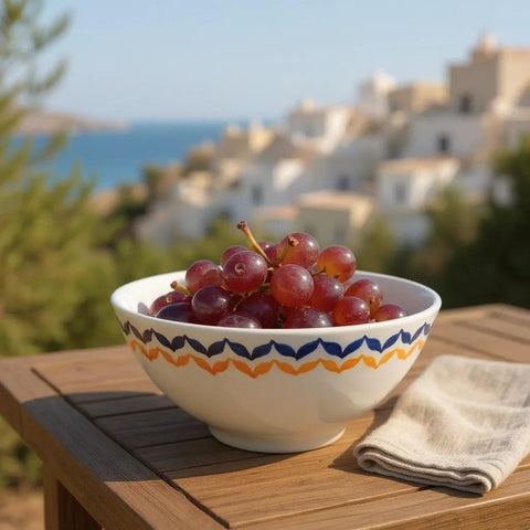 Handmade Palestinian Ceramic Large Serving Bowl - Made in Bethlehem Supporting Refugee Women