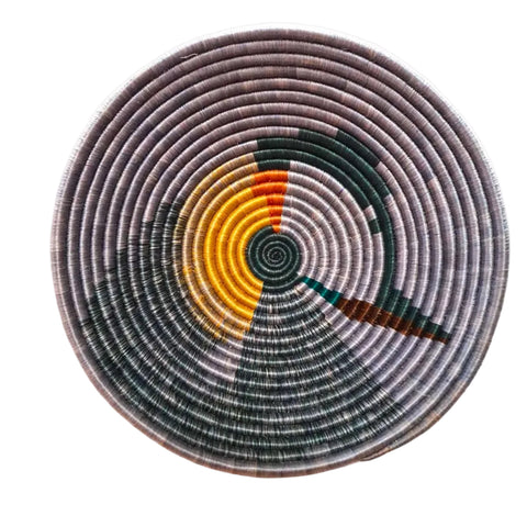 African Bird Woven Basket Bowl – 25 cm | Rwanda - Love Welcomes