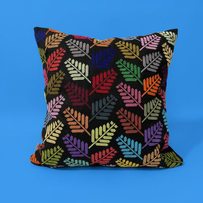 Olive Branch Heritage Pillow Cover Handmade in Lebanon by Syrian Artisans | Palestinian-Inspired Embroidery - Love Welcomes