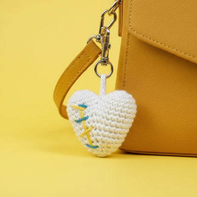 Mended Heart Handbag Charm - Handmade in Ukraine | Courage to Carry Collection - Love Welcomes