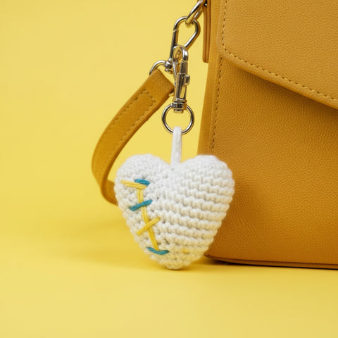 Mended Heart Handbag Charm - Handmade in Ukraine | Courage to Carry Collection