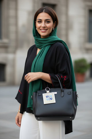 Courage to Carry Palestinian Tatreez Flower Bag Charm | Handmade in the West Bank, Palestine (Copy)