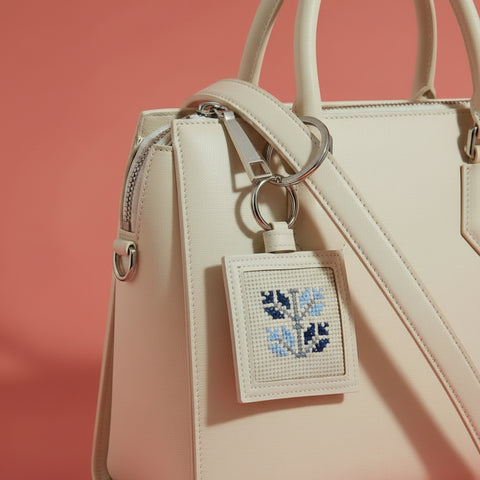 Courage to Carry Palestinian Tatreez Flower Bag Charm | Handmade in the West Bank, Palestine (Copy)