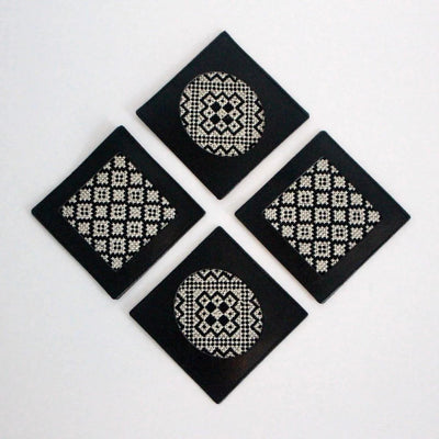 Dalia Tatreez Coaster Set – Handmade in Palestine