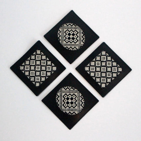 Dalia Tatreez Coaster Set – Handmade in Palestine