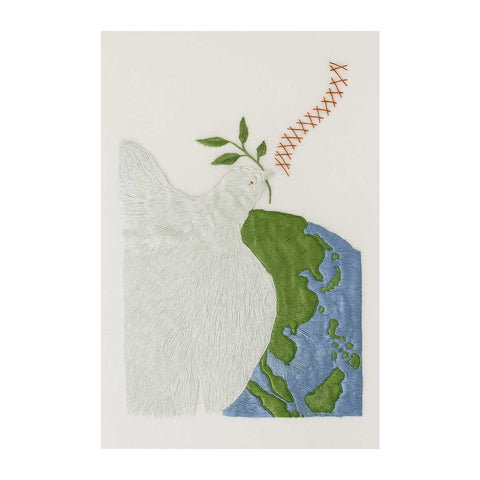 “Dove of Peace & Earth” Fine Art Print – Symbol of Global Healing