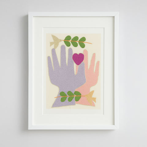"Doves, Hands & Heart” Fine Art Print – Symbol of Peace & Women’s Empowerment