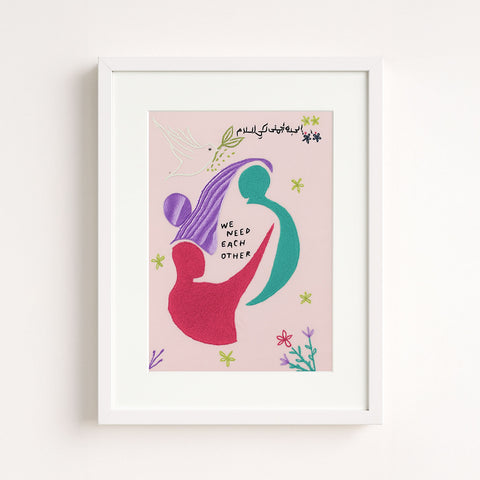 “We Need Each Other” Fine Art Print – Celebrating Connection & Peace
