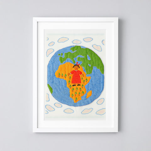 Hand-Embroidered “Women for Peace” Art – Supporting Peace & Justice | Original & Fine Art Print Available