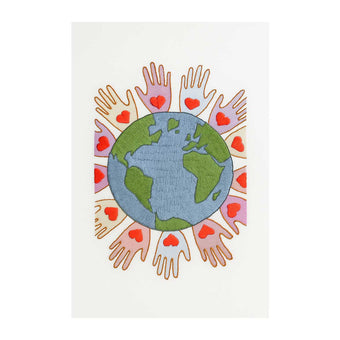 “Hands Around the World”  Fine Art Print – Supporting Peace & Justice