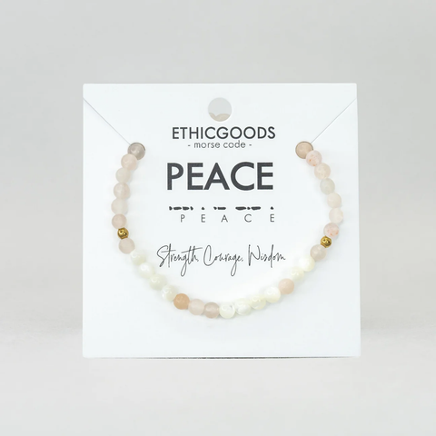 Morse Code Bracelet PEACE - Love Welcomes