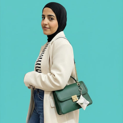 Courage to Carry Dove Bag Charm | Handmade Artisan Keychain from Lebanon