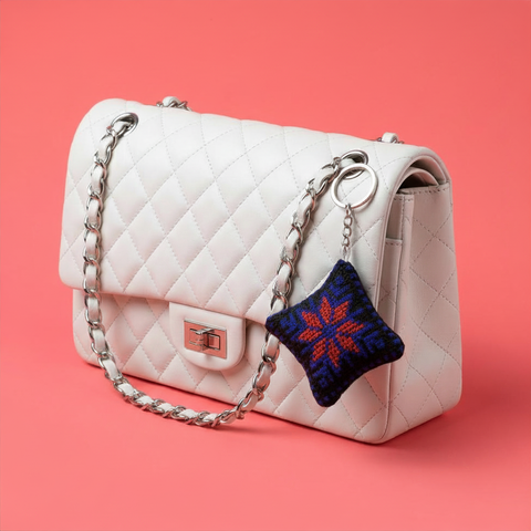 Courage to Carry Syrian Star Bag Charm | Handmade Embroidered Charm from Lebanon