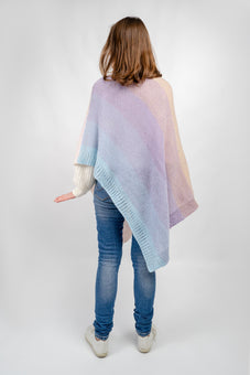 Alpaca Blend Poncho Shawl - Handmade by Ukrainian women