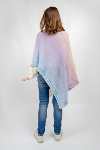 Alpaca Blend Poncho Shawl - Handmade by Ukrainian women