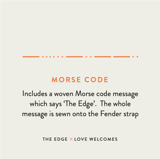 PRE-ORDER: The Edge x Love Welcomes Guitar Strap - Love Welcomes